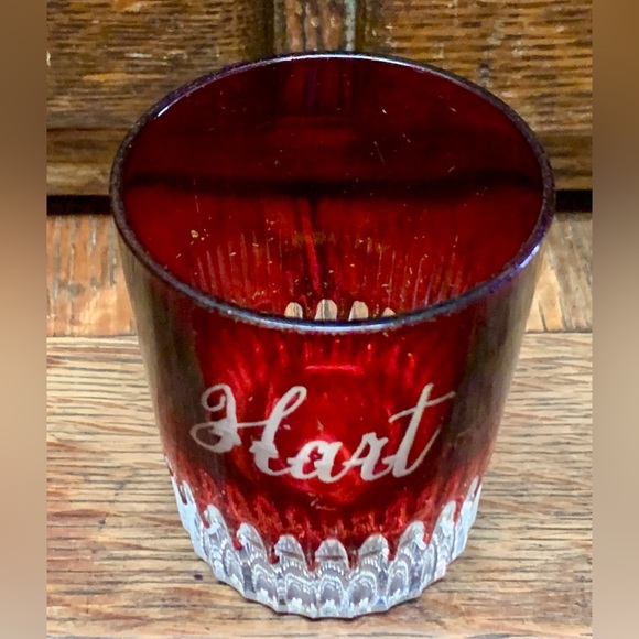 Early 20th Centuty HART Ruby Flash Crystal Antique Shot Glass - Picture 8 of 16
